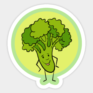 Cute Broccoli T-Shirt Sticker